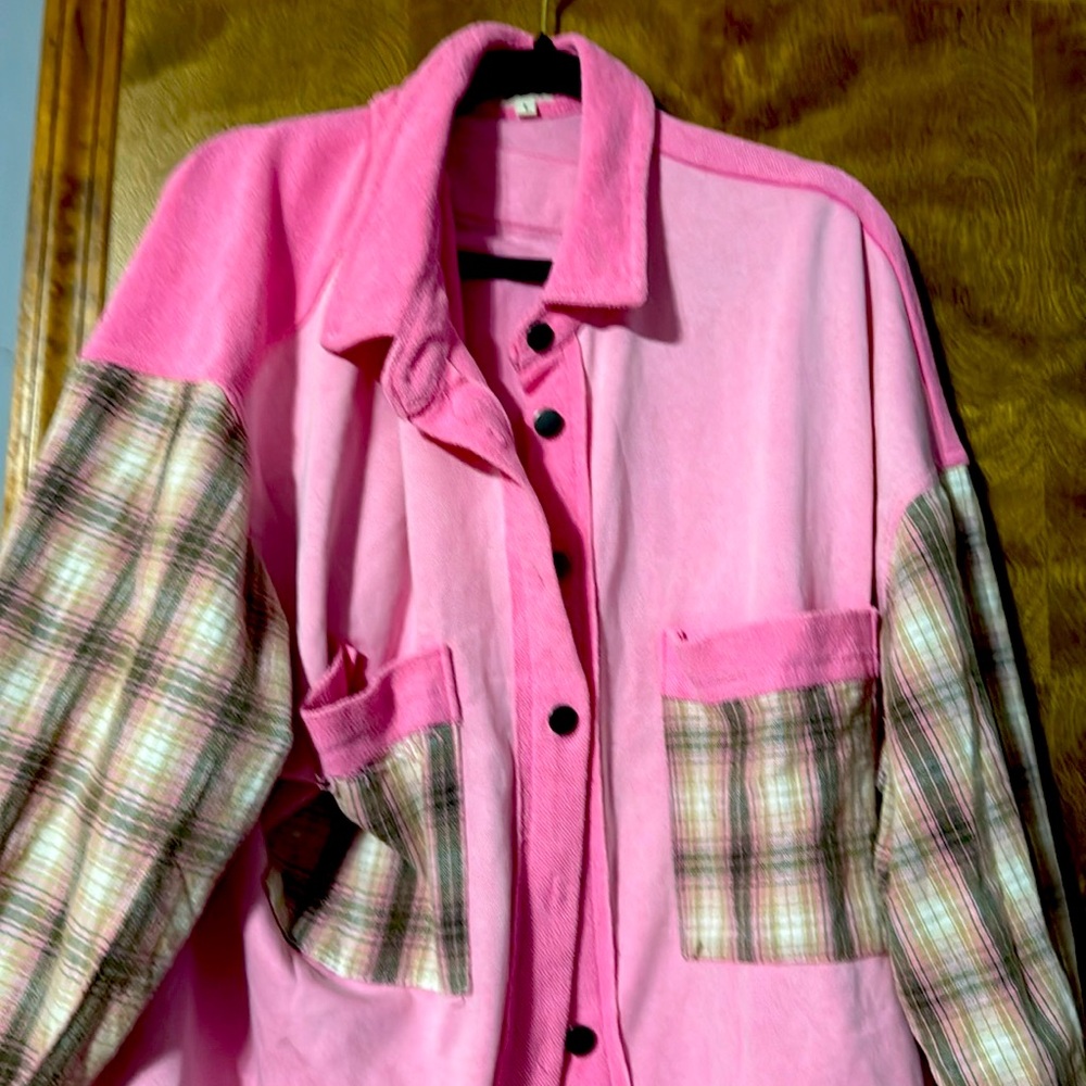 Pol Textured Pattern And Terry Lined Shacket - image 3